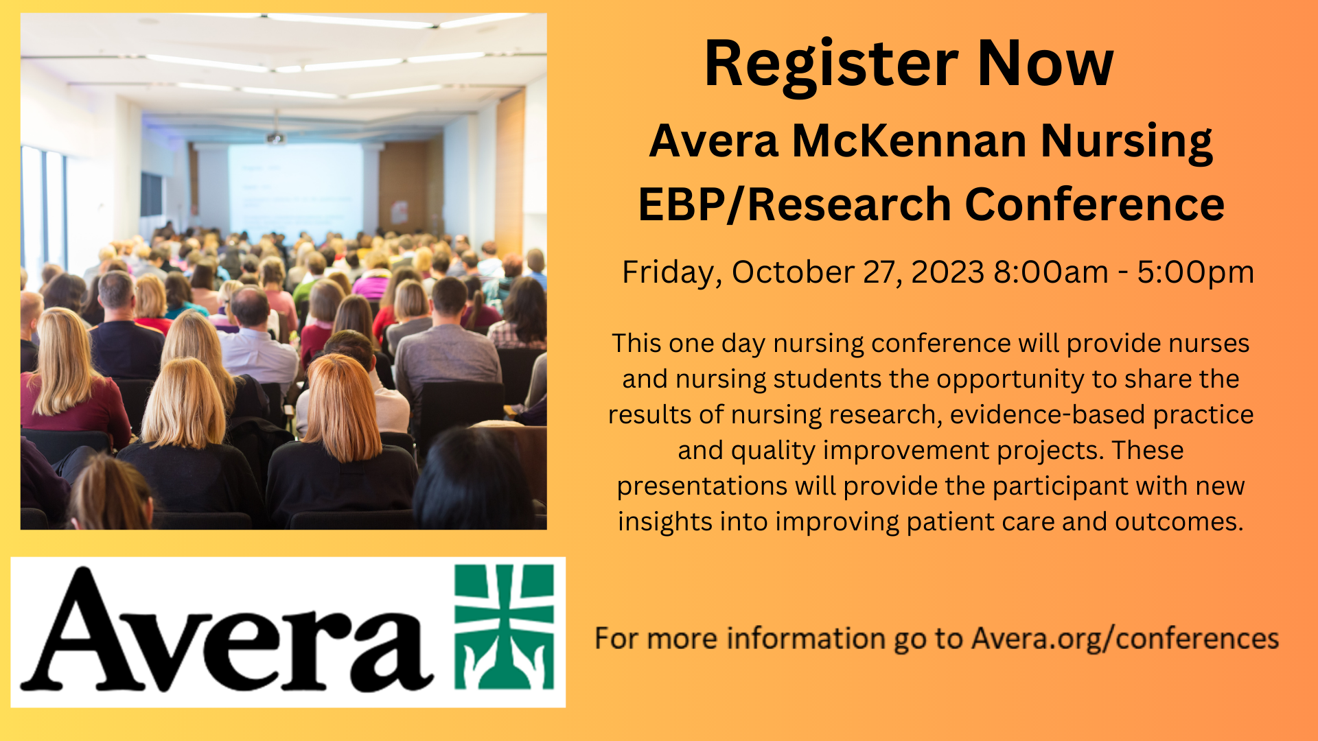2023 Avera McKennan Nursing EBP/Research Conference Banner